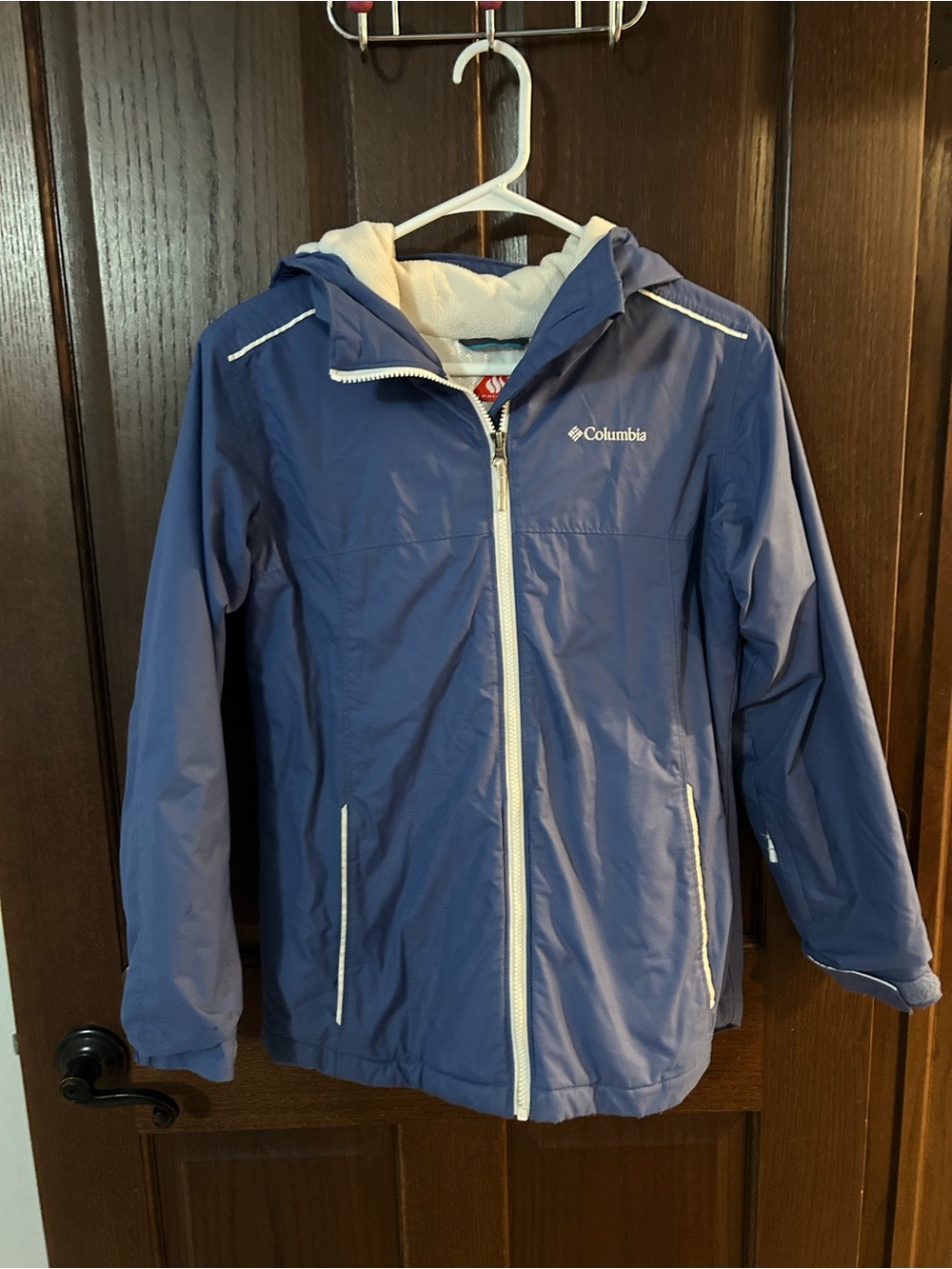 Columbia Kids Blue Hooded Rain Jacket